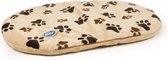 Duvo+ Ovaal kussen met pootafdruk Beige 54x35x5cm