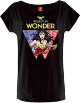 DC Comics Wonder Woman Dames Tshirt -L- Believe in Wonder Zwart