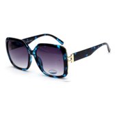 Visionmania Zonnebrillen Dames Vierkant - UV 400 - Grijze lenzen - Blauw frame