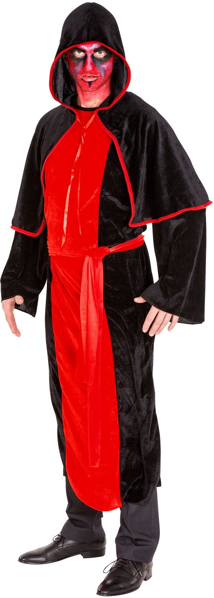Costume Cape D'Horreur Adulte - Cape Blanche Tachée De Sang + Dague + Dents Vampire + Gants - Pour Halloween