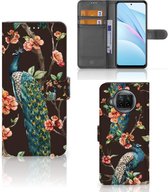 Telefoonhoesje Xiaomi Mi 10T Lite Flipcase Cover Pauw met Bloemen