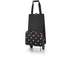 Reisenthel foldabletrolley Boodschappentrolley - Opvouwbaar - Polyester - 30L - Dots Zwart