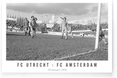 Walljar - FC Utrecht - FC Amsterdam '75 - Muurdecoratie - Canvas schilderij