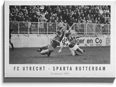 Walljar - FC Utrecht - Sparta Rotterdam '83 - Zwart wit poster met lijst