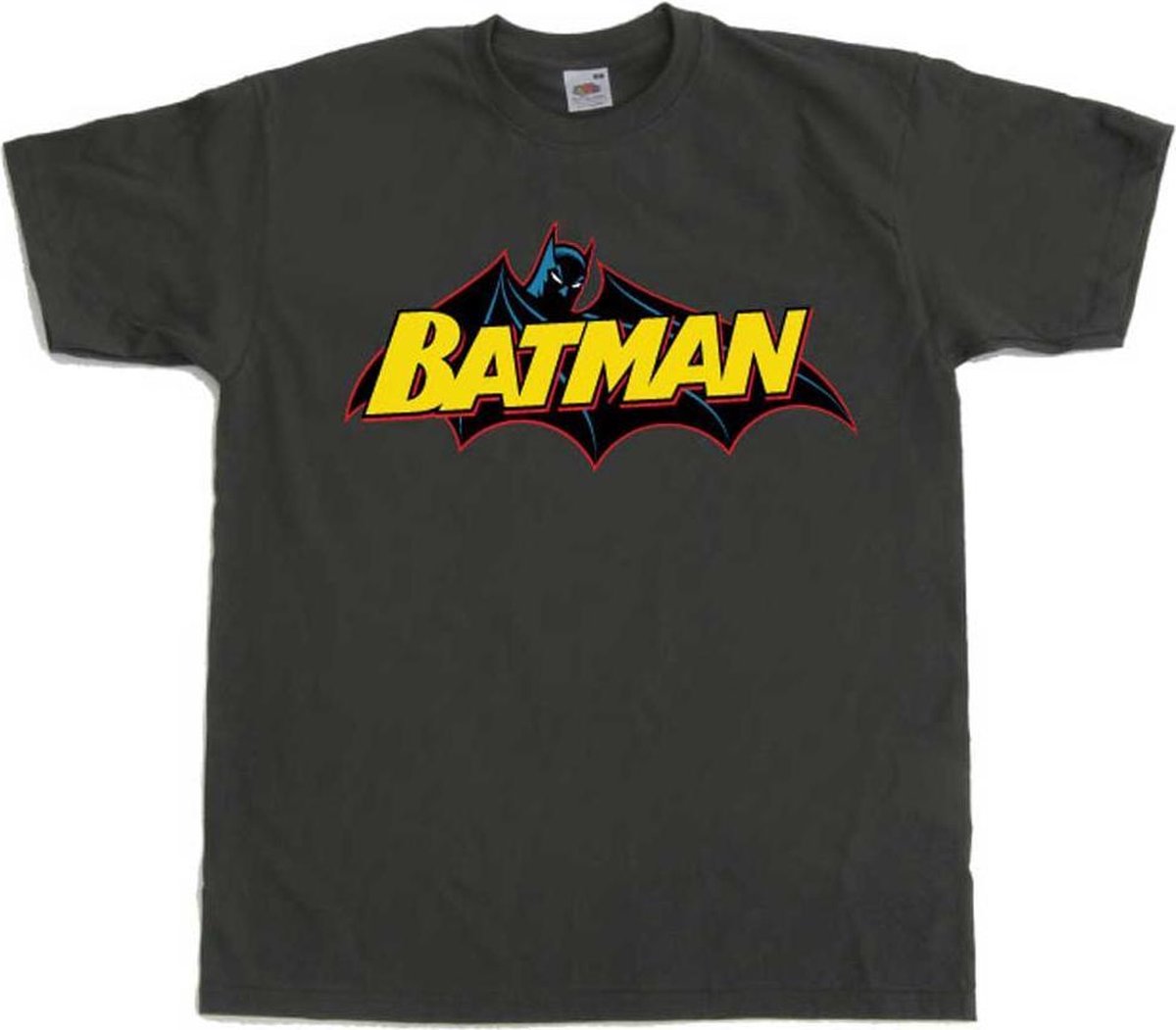 DC Comics Batman Heren Tshirt -S- Retro Logo Grijs
