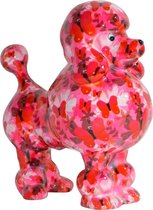 Pomme Pidou Poodle Paris spaarpot | Poedel - Roze met vlinders