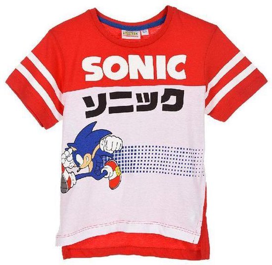 Sonic The Hedgehog T-shirt - rood - maat 98 (3 jaar)