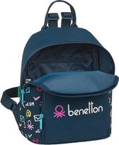 Casual Rugtas Benetton Dot Com Multicolour Marineblauw
