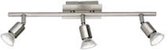 LED Plafondspot - Nitron Nimo - GU10 Fitting - 9W - Warm Wit 3000K - 3-lichts - Rechthoek - Mat Nikkel - Aluminium