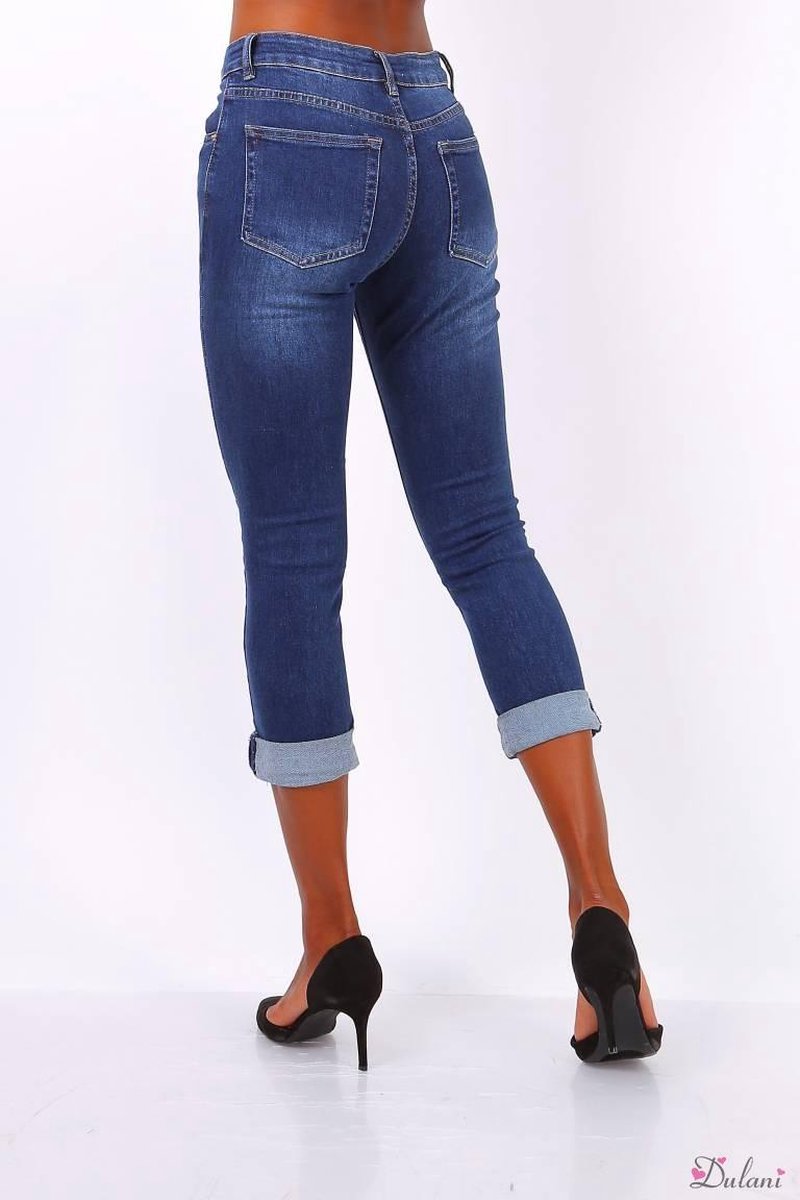 Broek Dulani met hoge taille driekwart jeans | bol.com