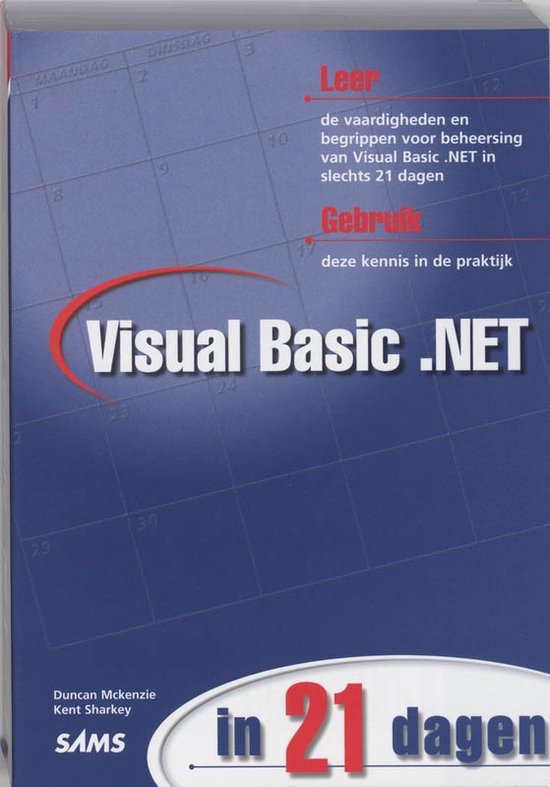 Cover van het boek 'Visual Basic .NET in 21 dagen' van K. Sharkey en Duncan Mackenzie