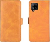 Samsung Galaxy A42 5G Hoesje - Mobigear - Slim Magnet Serie - Kunstlederen Bookcase - Cognac - Hoesje Geschikt Voor Samsung Galaxy A42 5G