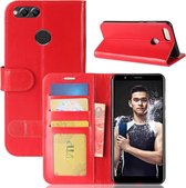 Voor Huawei Honor 7X Crazy Horse Texture Horizontale Flip Leather Case met houder & kaartsleuven & portemonnee (rood)