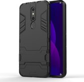 Shockproof PC + TPU Case voor OPPO F11 Pro, met houder (zwart)