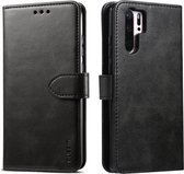 Voor Huawei P30 Pro GUSSIM zakelijke stijl horizontale flip lederen tas met houder & kaartsleuven & portemonnee (zwart)