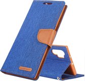 GOOSPERY JELLY RICH DAGBOEK Horizontale Flip PU lederen tas met kaartsleuven & portemonnee en houder voor Galaxy Note 10+ (blauw)