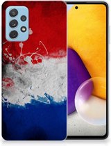 Telefoon Hoesje Geschikt voor Samsung Galaxy A72 Mobiel Case Nederlandse Vlag