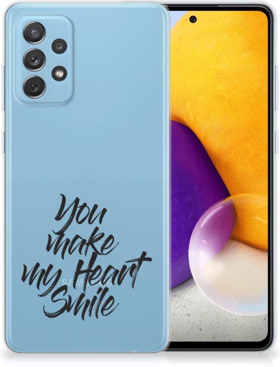 Samsung Galaxy A72 Siliconen hoesje met naam Heart Smile