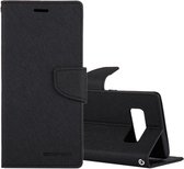 GOOSPERY FANCY DAGBOEK voor Galaxy Note 8 Cross Texture horizontale flip lederen tas met kaartsleuven & portemonnee en houder (zwart)