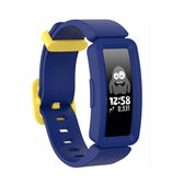 Voor Fitbit Inspire HR / Ace 2 siliconen Smart Watch vervangende band polsband (blauw + gele gesp)