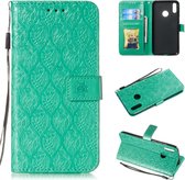 Geperst Printing Rattan Flower Pattern Horizontal Flip PU Leather Case for Huawei Y7 2019 / Enjoy 9, with Holder & Card Slots & Wallet & Photo Frame (Green)