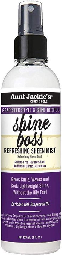 AUNT JACKIE'S - GRAPESEED - SHINE BOSS SHEEN MIST 4OZ