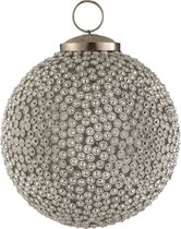 J-Line Kerstbal Diamant Glas Wit Large - 4 stuks