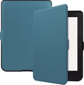 Voor KOBO Nia 6 inch effen kleur horizontaal flip TPU + PU lederen tas, met houder / wekfunctie (donkergroen)