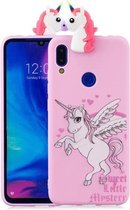 Voor Xiaomi Redmi Note 7 schokbestendige cartoon TPU beschermhoes (eenhoorn)