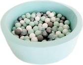Ballenbad 90x30cm inclusief 200 ballen - Mint: wit, parel, grijs, beige
