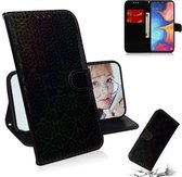 Voor Galaxy A10e / A20e Effen Kleur Kleurrijke Magnetische Gesp Horizontale Flip PU Lederen Case met Houder & Kaartsleuven & Portemonnee & Lanyard (Zwart)