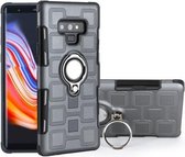 Voor Galaxy Note 9 2 in 1 Cube PC + TPU beschermhoes met 360 graden draaien zilveren ringhouder (grijs)