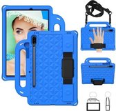 Voor Galaxy Tab S7 T870 / T875 Diamond Series EVA Anti-Fall Shockproof Sleeve Beschermhoes met houder & riem (blauw)