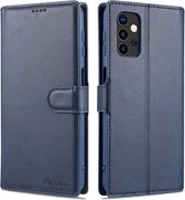 Voor Samsung Galaxy A32 5G AZNS Kalf Textuur Horizontale Flip Leren Case met Houder & Kaartsleuven & Portemonnee & Fotolijst (Blauw)