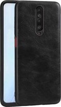 Voor Xiaomi Redmi K30 Crazy Horse Textured Kalfsleer PU + PC + TPU Case (Zwart)