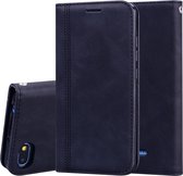 Voor Geschikt voor Xiaomi Redmi 6A Frosted Business Magnetische horizontale flip PU lederen tas met houder en kaartsleuf en lanyard (zwart)