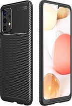 Voor Samsung Galaxy A32 4G koolstofvezel textuur schokbestendig TPU-hoesje (zwart)