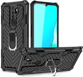 Voor OPPO A9 (2020) Cool Armor PC + TPU schokbestendig hoesje met 360 graden rotatie ringhouder (zwart)