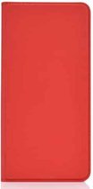 Elektrisch geperst Effen textuur Ultradunne magnetische zuiging TPU + PU lederen tas met houder en kaartsleuf voor Galaxy A10 (rood)
