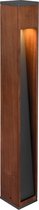 LED Tuinverlichting - Staande Buitenlamp - Iona Enico XL - GU10 Fitting - Rechthoek - Hout - Natuur Hout
