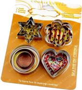 Koekjes vormen - Koekjes stempel - Koekjes uitstekers Variatie - Koekjes uitstekers - Koekjesvorm - Cookie stamp - Koekjes - Cookie cutter - Set van 12