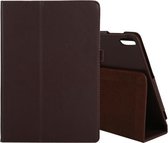 Voor Lenovo Tab 4 10 Plus (TB-X704) / Tab 4 10 (TB-X304) Litchi Textuur Effen Kleur Horizontale Flip Leren Case met Houder & Pen Slot (Bruin)