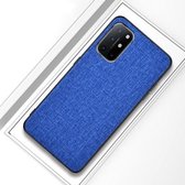 Voor Samsung Galaxy A72 schokbestendige stoffen textuur PC + TPU beschermhoes (blauw)