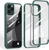 Dubbelzijdig plastic beschermhoesje voor iPhone 12/12 Pro (groen)