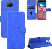 Voor Sony Xperia 8 Effen Kleur Huidgevoel Magnetische Gesp Horizontale Flip Kalfsstructuur PU Lederen Case met Houder & Kaartsleuven & Portemonnee (Blauw)