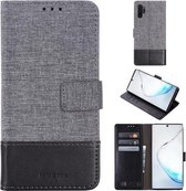 Voor Galaxy Note 10 Pro MUXMA MX102 Horizontale flip canvas lederen tas met standaard & kaartsleuf & portemonnee-functie (zwart)