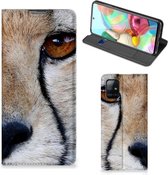 Hoesje Geschikt voor Samsung Galaxy A71 Bookcase Cheetah