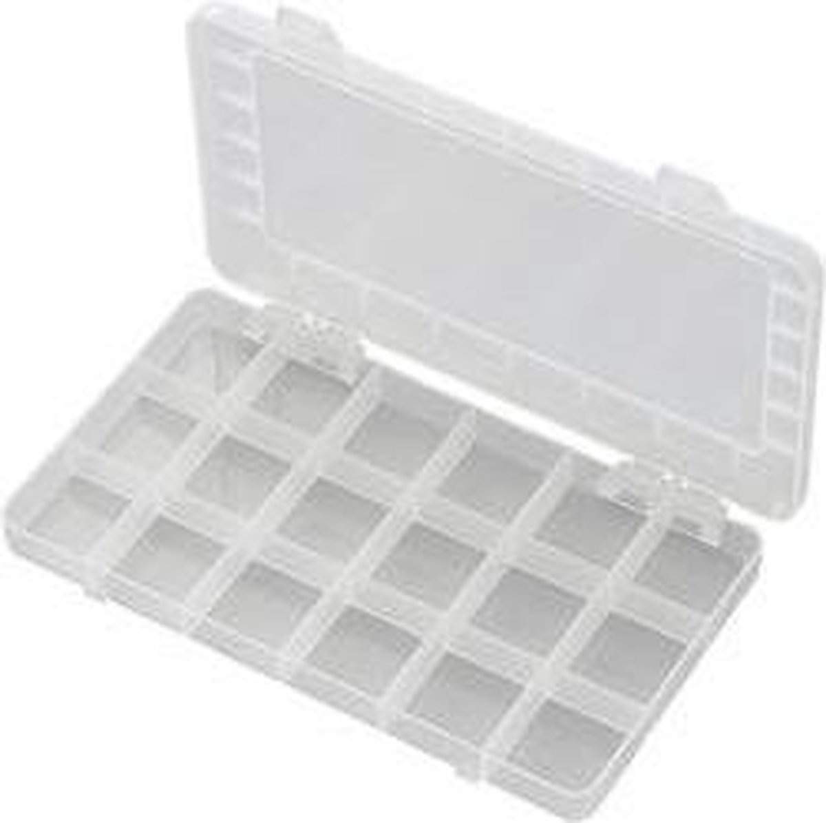 TRU COMPONENTS PP18-01 Assortimentsdoos (l x b x h) 195 x 100 x 13 mm Aantal vakken: 18 Vaste onderverdeling 1 stuk(s)