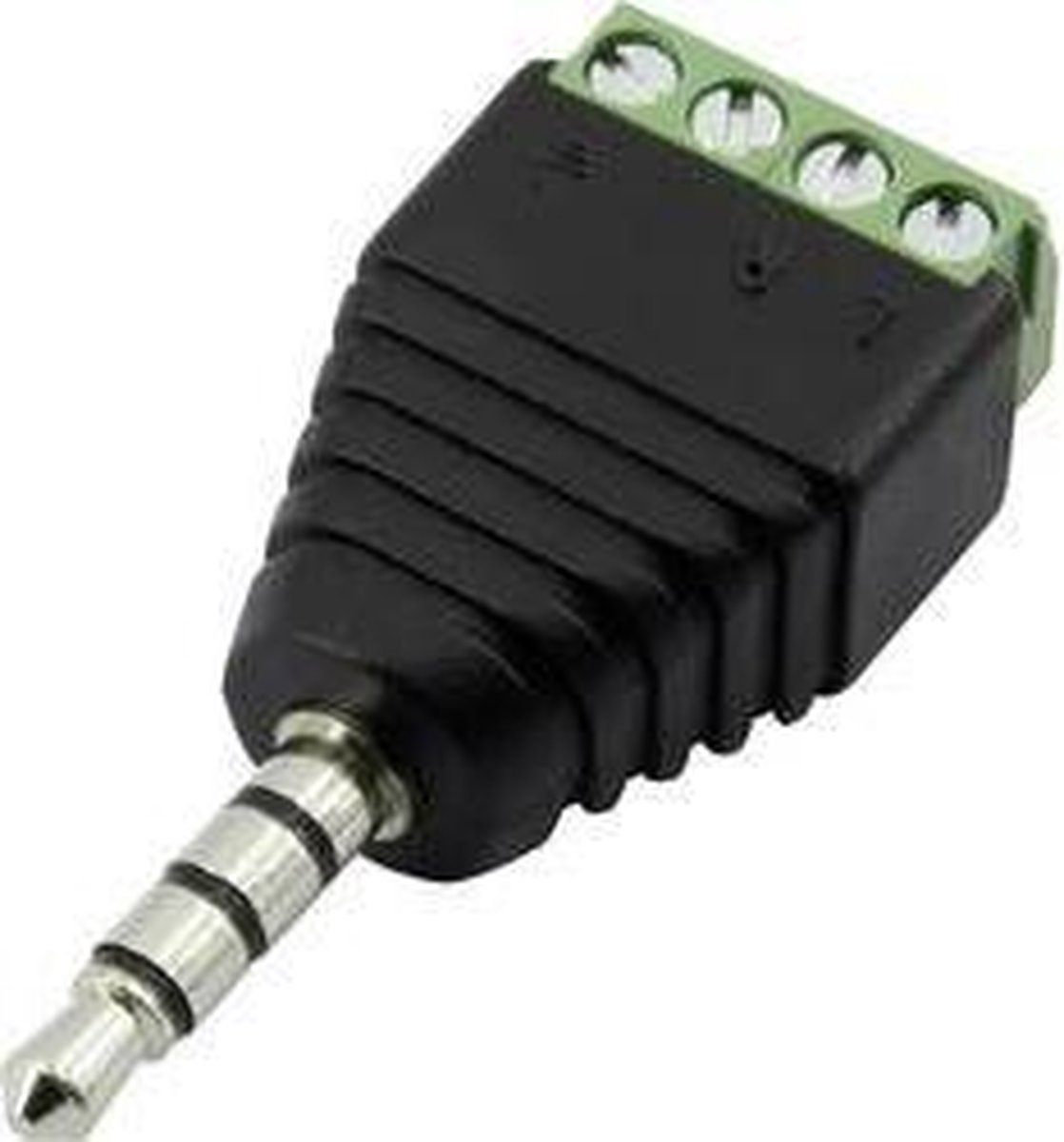TRU COMPONENTS 1386615 Jackplug 3.5 mm Stekker, recht Aantal polen: 4 Stereo Zwart 1 stuk(s)