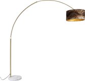 QAZQA xxl - Klassieke Booglamp | Vloerlamp | Staande Lamp - 1 lichts - H 2690 mm - Luipaard print - Woonkamer | Slaapkamer